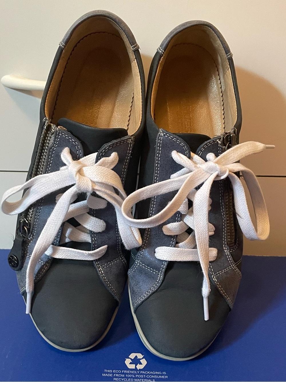 Hartjes XS Phil Side Zip Two Tone Blue Sneaker US Size 7.5